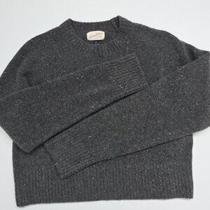 Universal Thread Womens Cropped Long Sleeve Sweater Charcoal Size Medium EUC